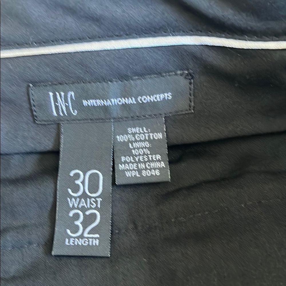 INC International Concepts Black Dress Pants standard fit London 30/32 black - Picture 3 of 3